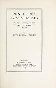 Cover of: Penelope's postscripts: Switzerland, Venice, Wales, Devon, home