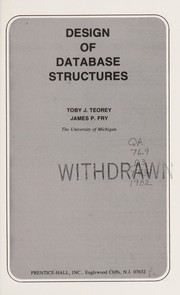 Cover of: Design of database structures