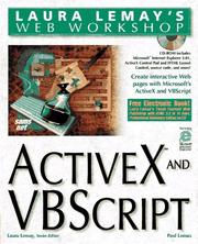 Cover of: Laura Lemay's Web Workshop Activex and Vbscript (Laura Lemay's Web Workshop) by Rogers Cadenhead, Paul Lomax