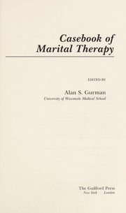 Casebook of marital therapy by Alan S. Gurman