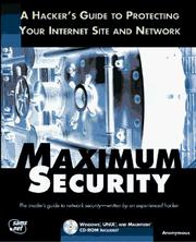 Cover of: Maximum security by Anonymous.