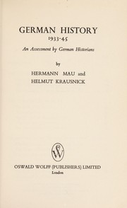 German history, 1933-45 by Hermann Mau