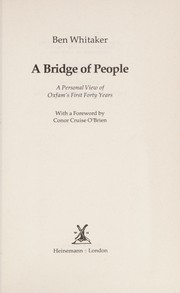 Cover of: A bridge of people: a personal view of Oxfam's first forty years