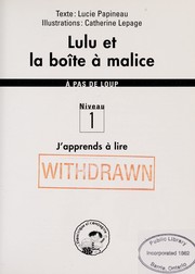 Cover of: Lulu et la boite a malice