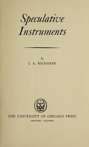 Cover of: Speculative instruments.