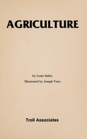 Cover of: Agriculture by Louis Sabin