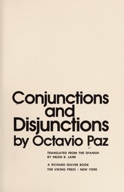 Cover of: Conjunctions and disjunctions.