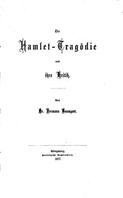 Cover of: Die Hamlet-Tragödie und ihre Kritik