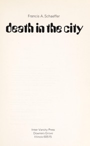 Cover of: Death in the City