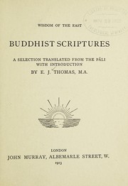 Cover of: Buddhist scriptures: a selection