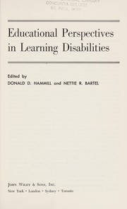 Cover of: Educational perspectives in learning disabilities.