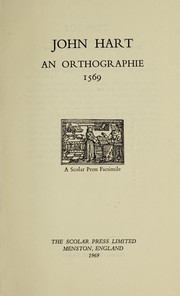 Cover of: An orthographie.