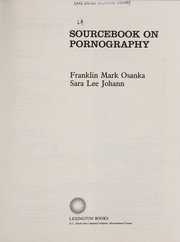 Cover of: Sourcebook on pornography
