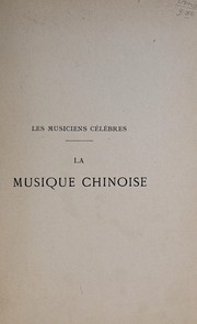 La musique chinoise by Laloy, Louis