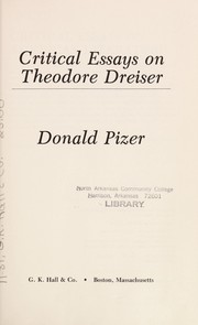 Critical essays on Theodore Dreiser by Donald Pizer