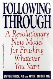 Cover of: Following through