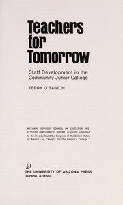 Cover of: Teachers for tomorrow by Terry O'Banion