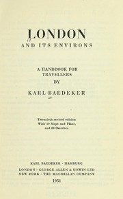 Cover of: London and its environs by Karl Baedeker (Firm)