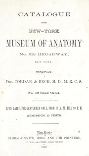 Catalogue of the New-York Museum of Anatomy, no. 618 Broadway, New York by New York Museum of Anatomy