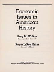 Cover of: Economic issues in American history