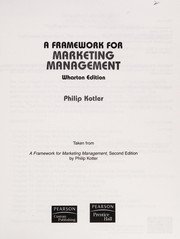 Cover of: A framework for marketing management