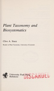 Cover of: Plant taxonomy and biosystematics