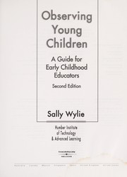 Cover of: Observing young children