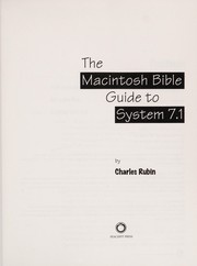 The Macintosh bible guide to system 7.1 by Charles Rubin