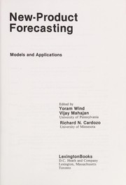 Cover of: New-product forecasting: models and applications