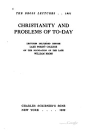Cover of: Christianity and problems of to-day