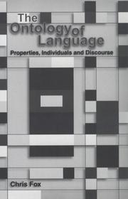 The ontology of language : properties, individuals, and discourse