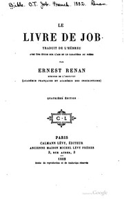 Le livre de Job by Ernest Renan