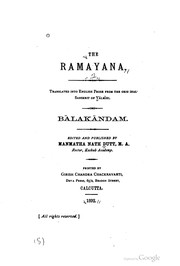 Cover of: The Ramayana. by Vālmīki