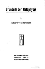 Cover of: System der Philosophie im Grundriss.