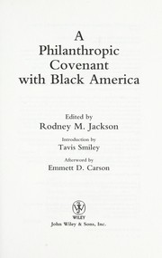 Cover of: A philanthropic covenant with Black America