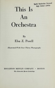 Cover of: This is an orchestra