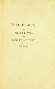 Cover of: Poems: containing The retrospect, odes, elegies, sonnets, &c.