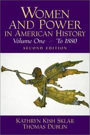 Cover of: Women and Power in American History, Volume I (2nd Edition)