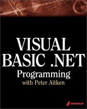 Cover of: Visual Basic .NET programming, with Peter Aitken: Peter Aitken.