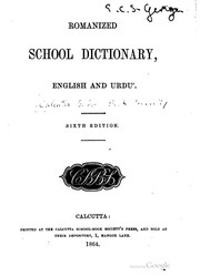 Cover of: Romanized school dictionary by Calcutta School-Book Society.