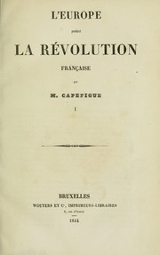 Cover of: L'Europe pendant la révolution française