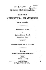 Cover of: Eleven Âtharvaṇa Upanishads with dîpikâs