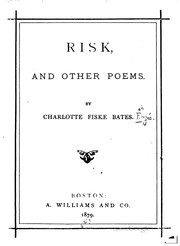 Cover of: Risk, and other poems.