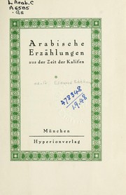 Cover of: Arabische Erzählungen aus der Zeit der Kalifen.
