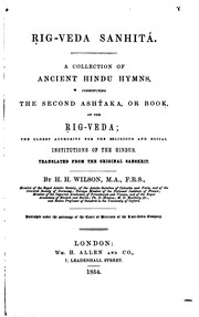 Cover of: Rig-Veda-Sanhitá.: A collection of ancient Hindu hymns ...