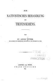 Cover of: Adolf Stöhr