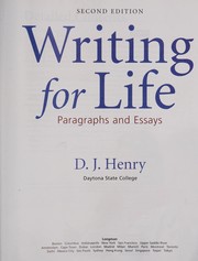 Cover of: Writing for life: paragraphs and essays