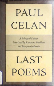 Last Poems by Paul Celan