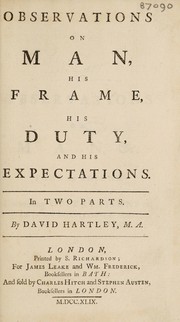 Cover of: Observations on man, his frame, his duty, and his expectations: in two parts