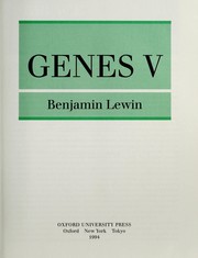 Cover of: Genes V by Benjamin Lewin